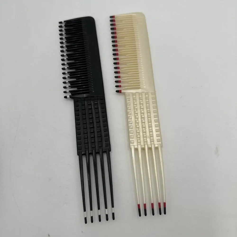 Lot Of 2 Vintage Tease Combs Black White
